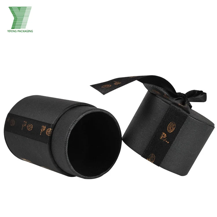 Biodegradable material specialty paper custom luxury cosmetic essential oil cylinder packing round perfume box