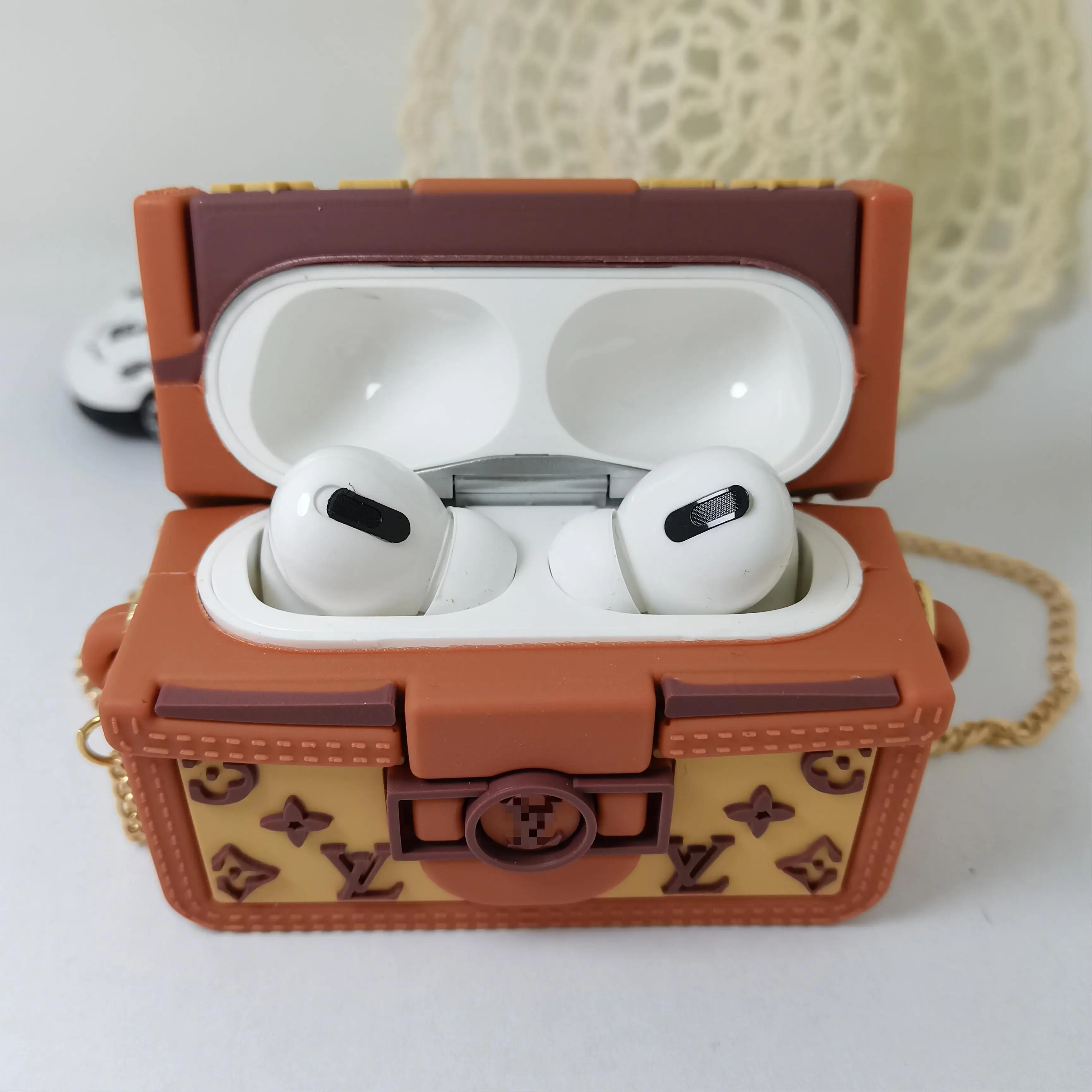 Чехол для airpod от превосходных дизайнеров роскошный 3d чехол обуви с изображением еды и мультяшного костюма 1/2/3