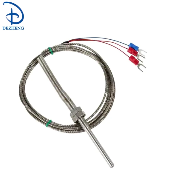 Dezheng Hot Sale 3 Wire Pt100 Screw Rtd Thermocouple Sensor