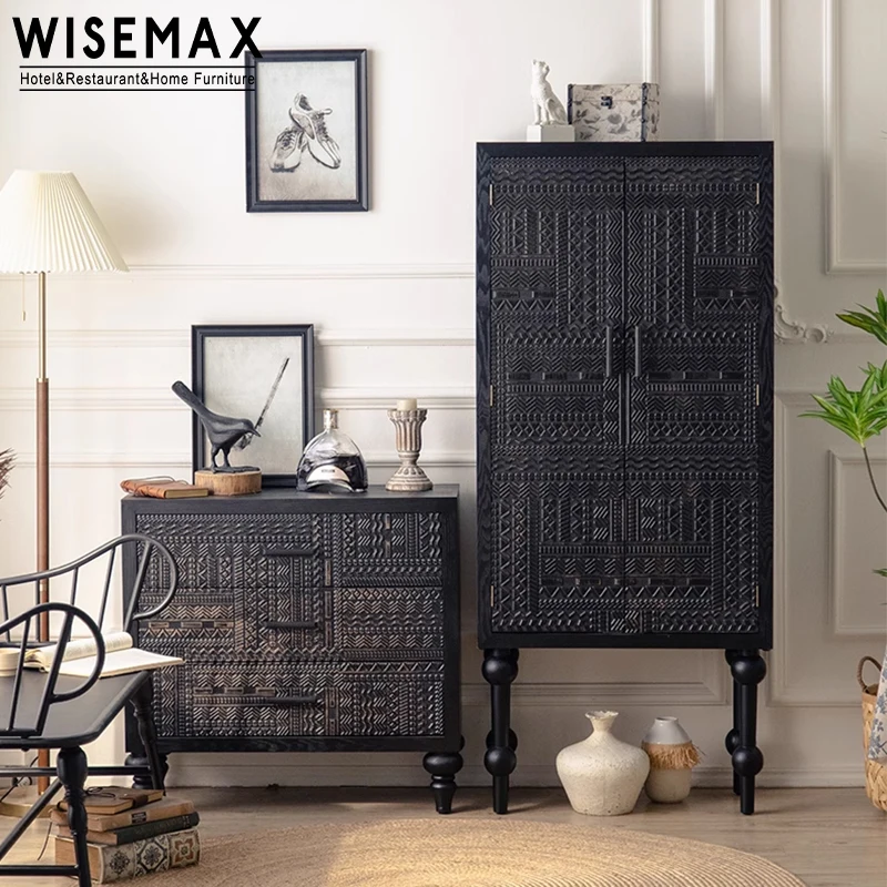 WISEMAX мебель Элегантная специальная для дома обычный шкаф из массива дерева с разнообразными узорами гостиной квартиры