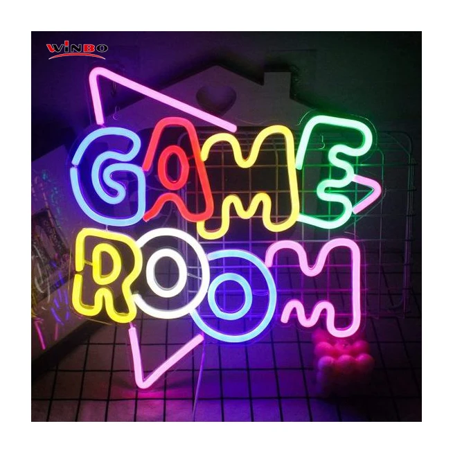Winbo Dropshipping Custom led light neon sign Room Home Decoration Free design nostalgia game room neon sign