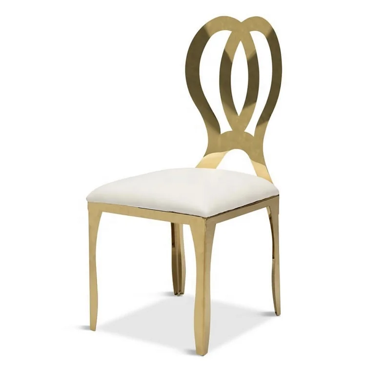 
Modern high quality delicate stainless steel dining chair 