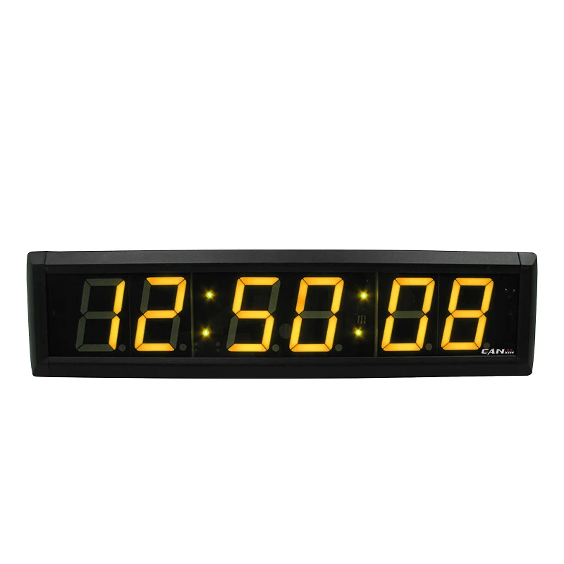 2.3 Inch Yellow LED Display Wall Clock Countdown/Up Stopwatch Workout Gym Timer with Remote Control for Home School Office