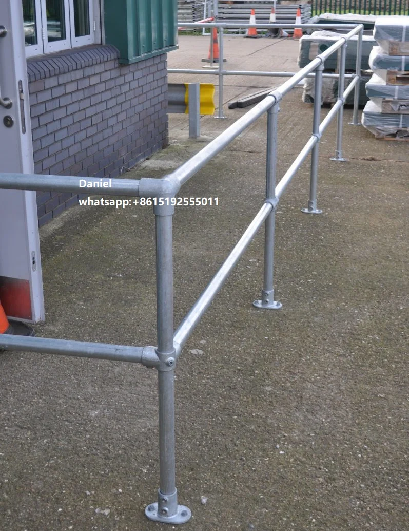 Gi Metal Tube Assemble Stair Railing Balustrade Galvanized Steel Pipe Handrail
