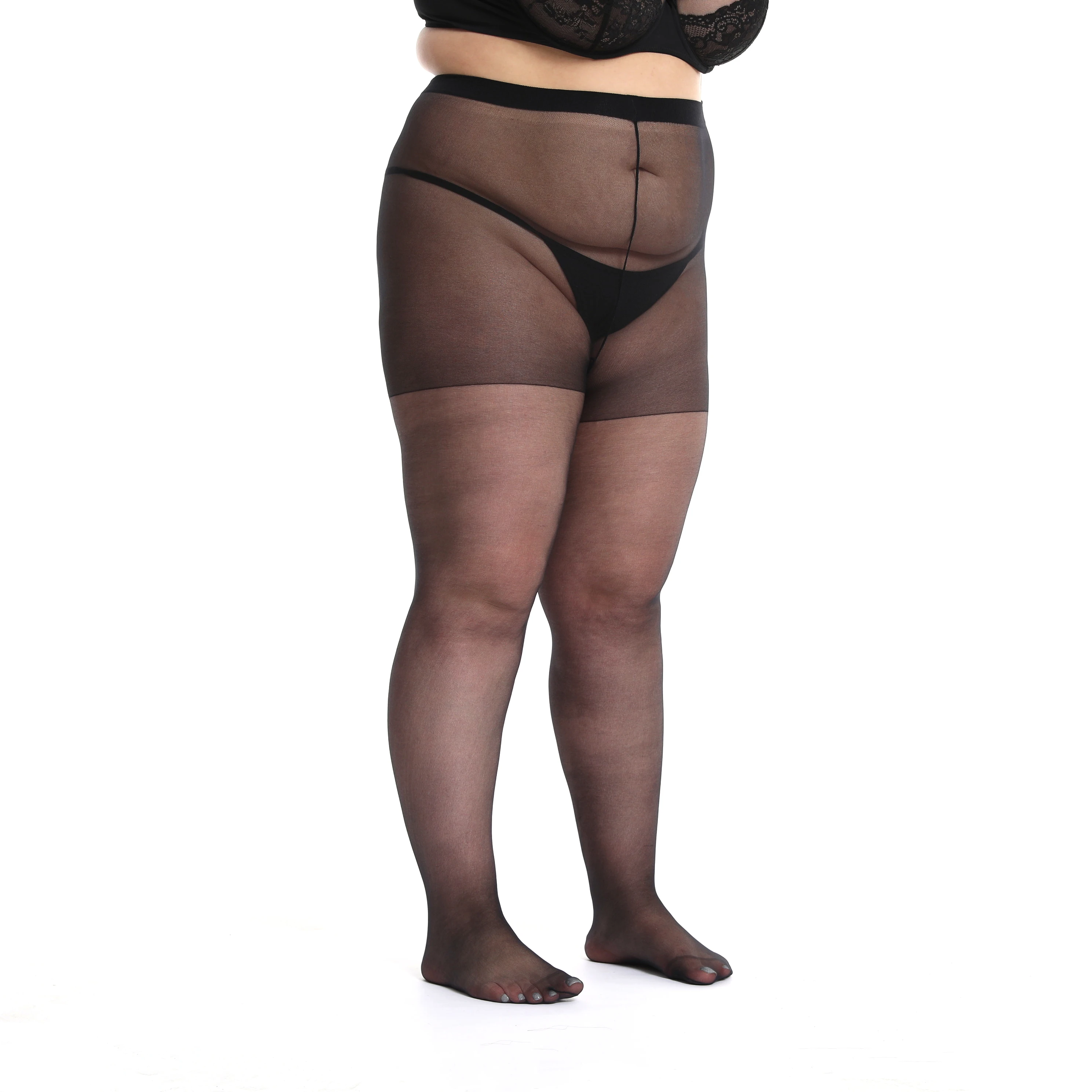 Original Brand New 3 XL Tights Women Sheer Plus Size Girls Air Tight Transparent
