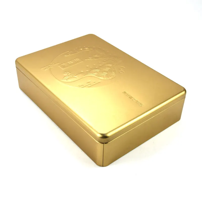 High-End 8-Pack Gold Embossed Moon Cake Gift Box Metal Luxury Gift Boxes for Special Occasions