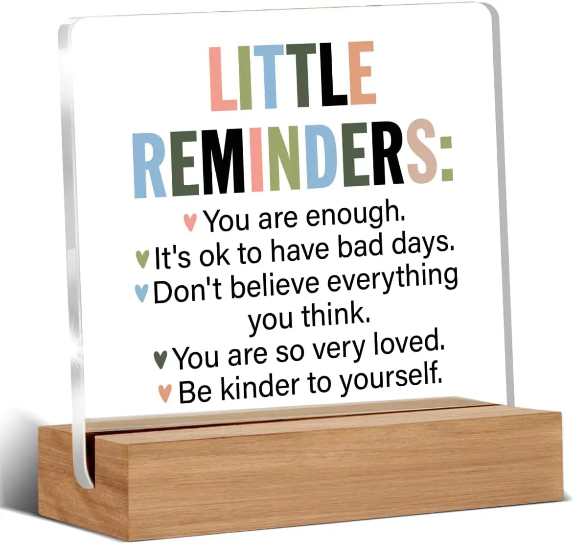 wholesale lucite acrylic desk plaque sign with wood base for grateful dad gifts