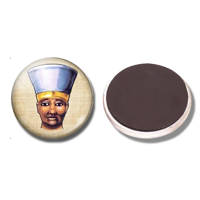 Egypt Scarab Anubis 30MM Fridge Magnet Glass Pharaoh God Egyptian Ankh Refrigerator Magnetic Holder Home Decor