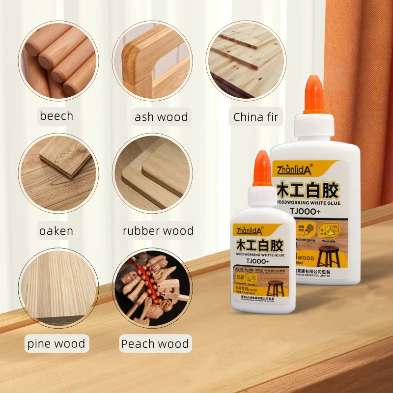 Zhanlida White woodworking glue 60ml for furniture desktop wallpaper Strong Adhesive Wood Tools Toys Waterproof