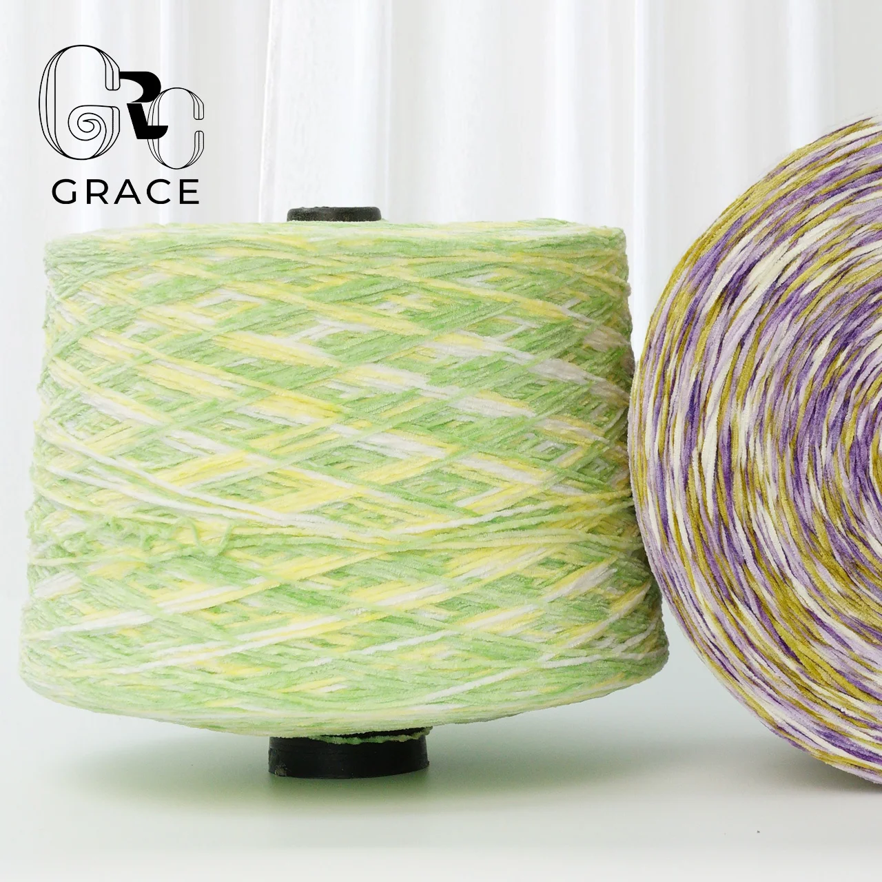 Sustainable 100% POLYESTER Fuzzy Velvet Spun Thread For Hand Embroidery 6 s Caterpillar Chenille Yarn