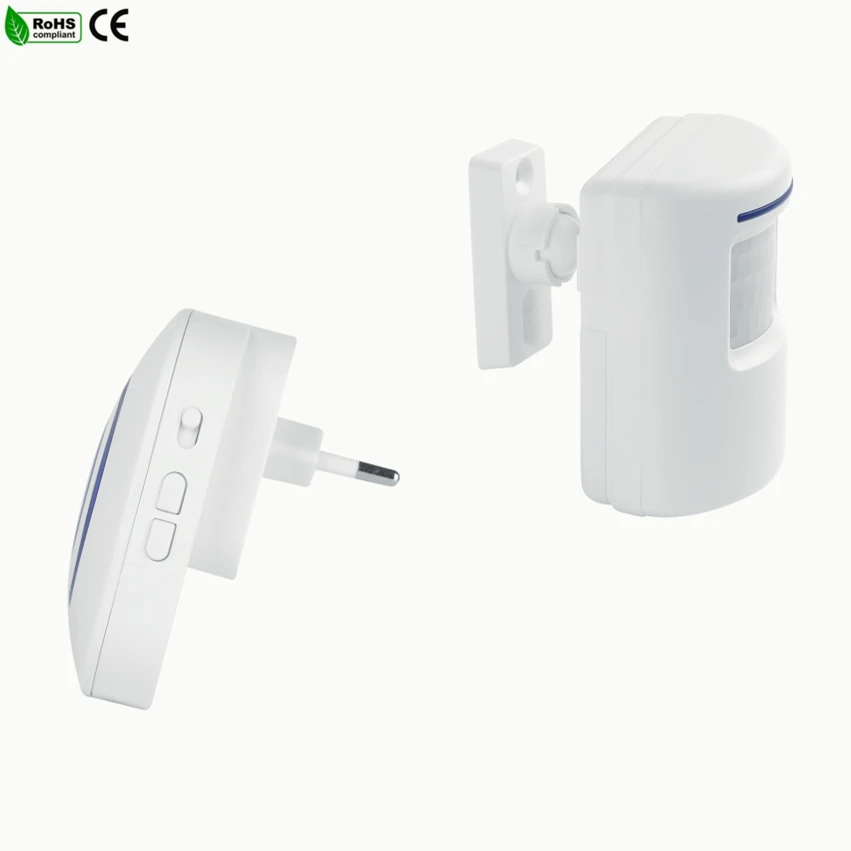 Shenzhen Manufacturer Shop Smart Front Gate Singing Door Bell Chime PIR Motion Sensor Burglar Alarm