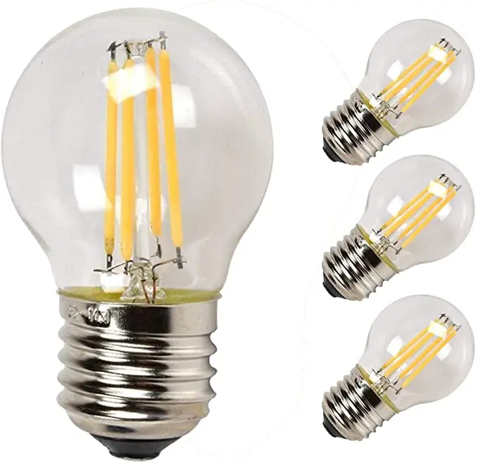 Eslas 4W G45 Dimmable Edison Style Antique LED Light Bulb E26 E27 Filament Bulb 40W Incandescent Equivalent 400LM