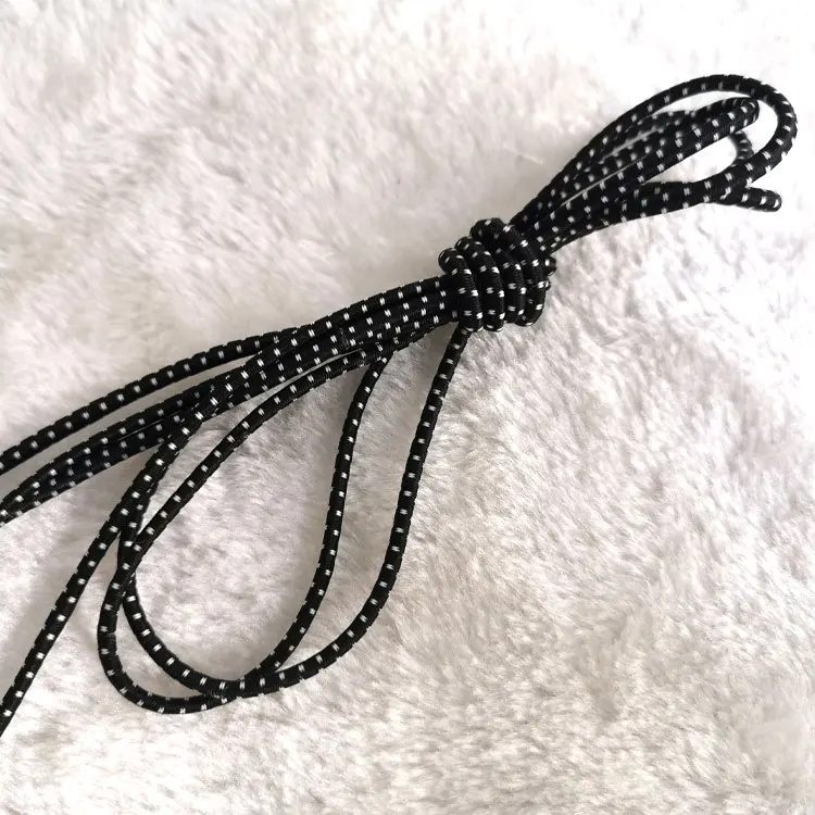 RE12 manufacturer supply Clothes and bags accessories 3mm black with white dots  elastic rope widely use