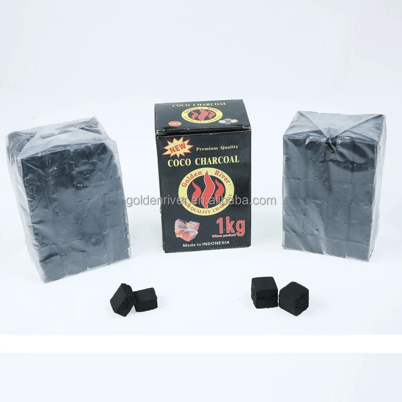 Amazon hot selling 1kg Golden River coconut charcoal
