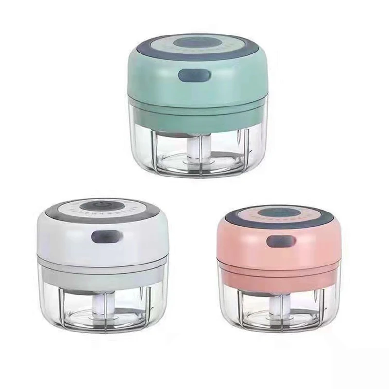 Portable Wireless Food Processor with Rechargeable Electric Garlic Press Onion Ginger Chili Pepper Garlic Blender