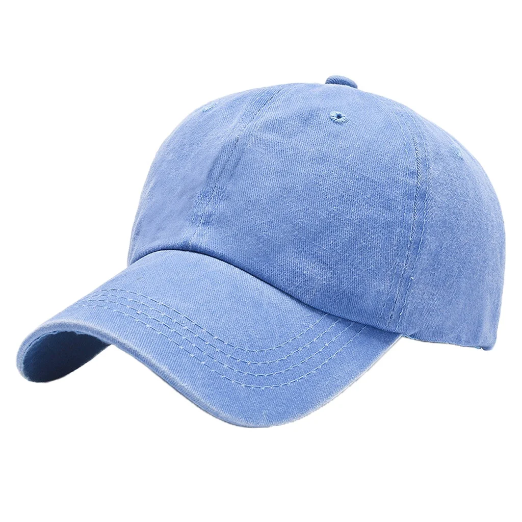 Wholesale Cheap Multicolor Blank Custom Logo 6 Panel Cotton Washed Running Sports Baseball Caps