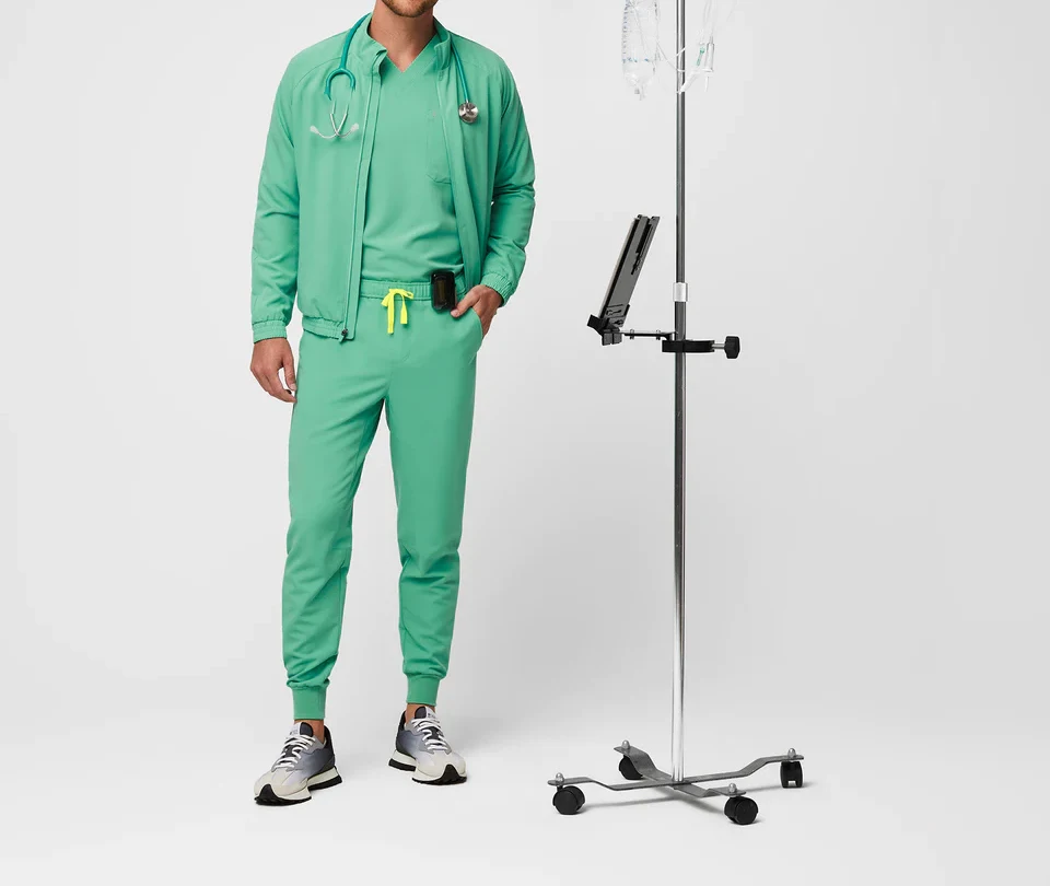 New fashion Custom Sample Design Fitted Jogger Medical Uniform Mens Scrubs Sets