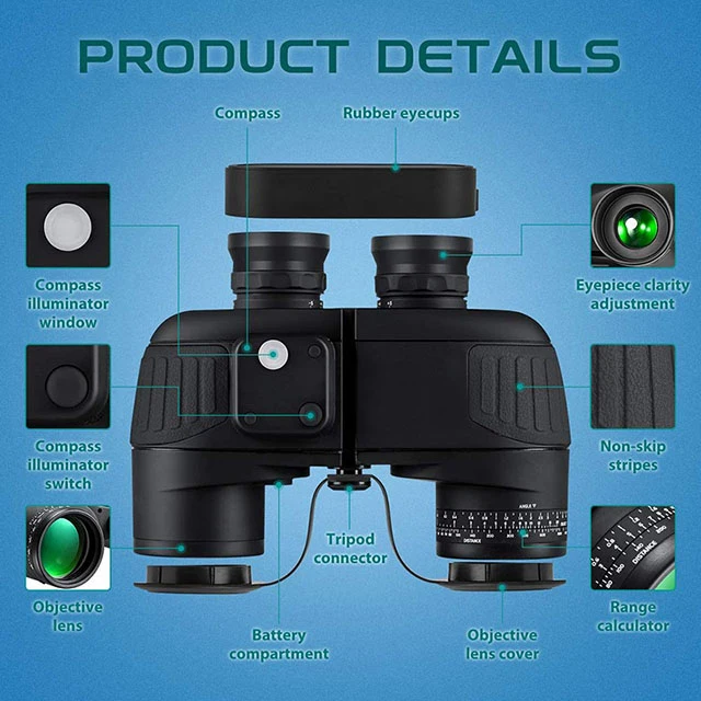 Hot Sale 7x50 Russian Long Range Grade Binoculars Telescope