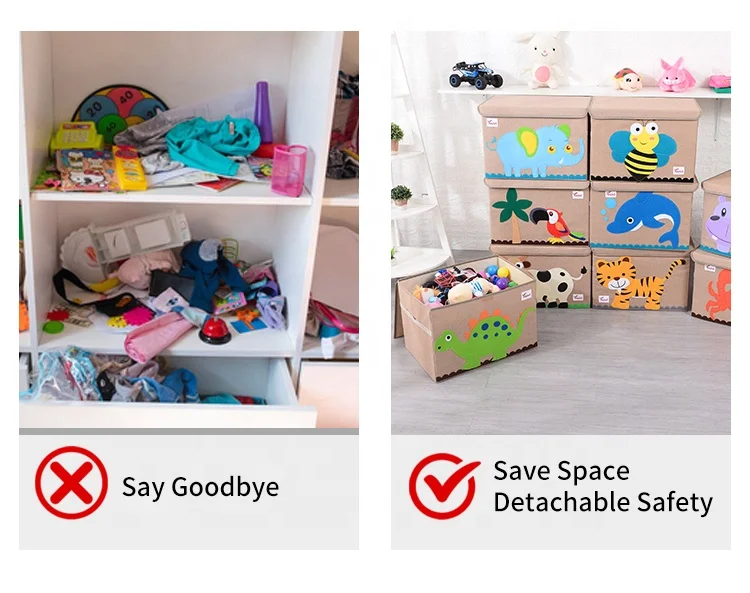 High Popularity Storage Boxes Fabric Toy Chest Storage Box With Lid For Laundry