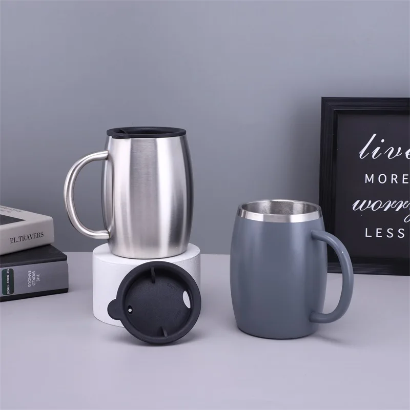 2024 Europe Fashion 16 OZ double wall stainless steel insulated vacuum custom logo thermos coffee mugs