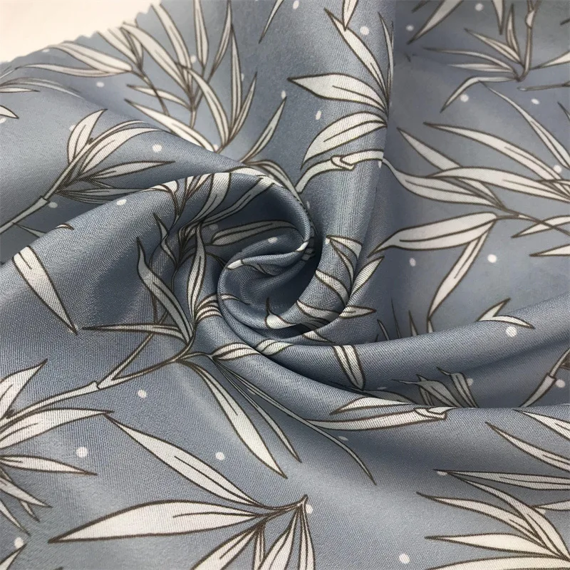 Fashion womens dress fabric new design printing milk silk real natural fiber for sale