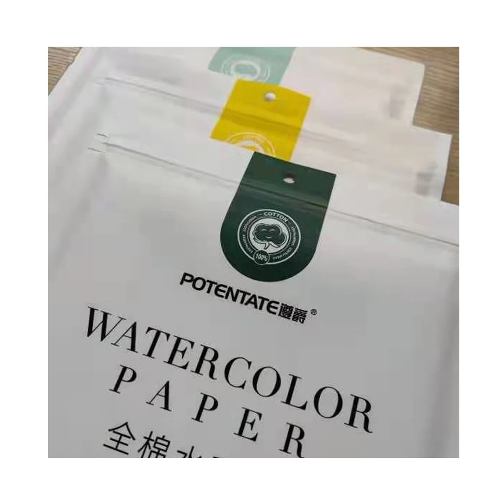 100% Cotton zip lock bag 10sheets Rough Potentate Artist Painting Drawing Watercolor Paper