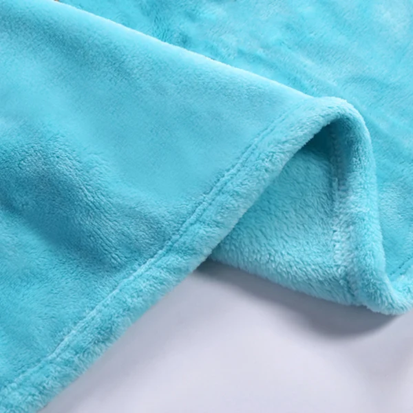 AZO Free Plain Knitted Penguin Plush Fleece Mink Blanket for Autumn and Spring