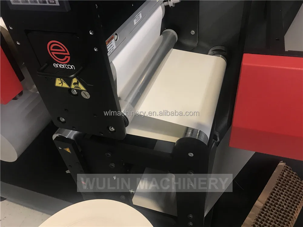 with slitter High speed continuous roll to roll label digital printer cutter die cutting machine