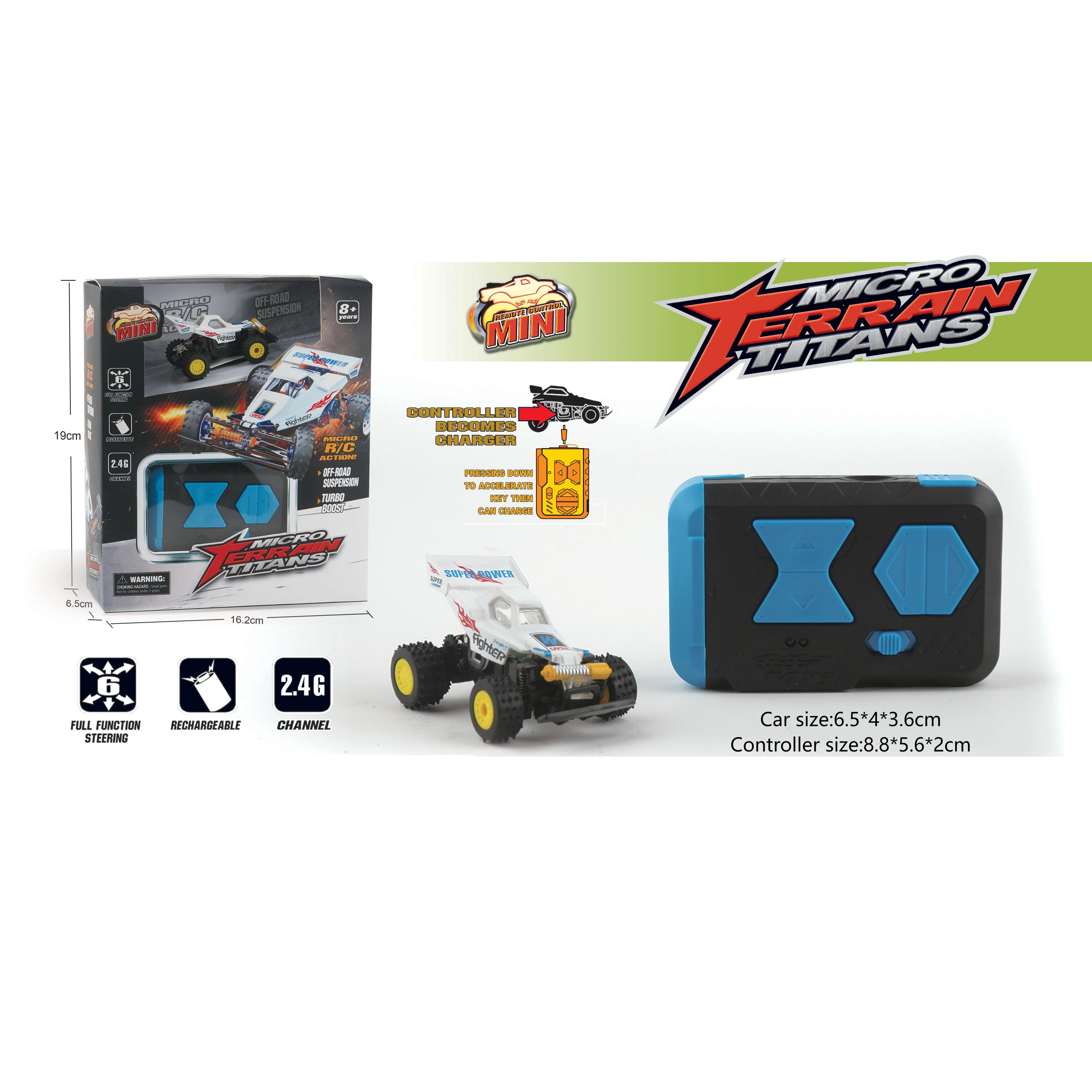 1:64 2.4G 5-Channel  7CM RC Car UV Printing Frequency Conversion Environmentally Friendly Mini Mountain Remote Control Car