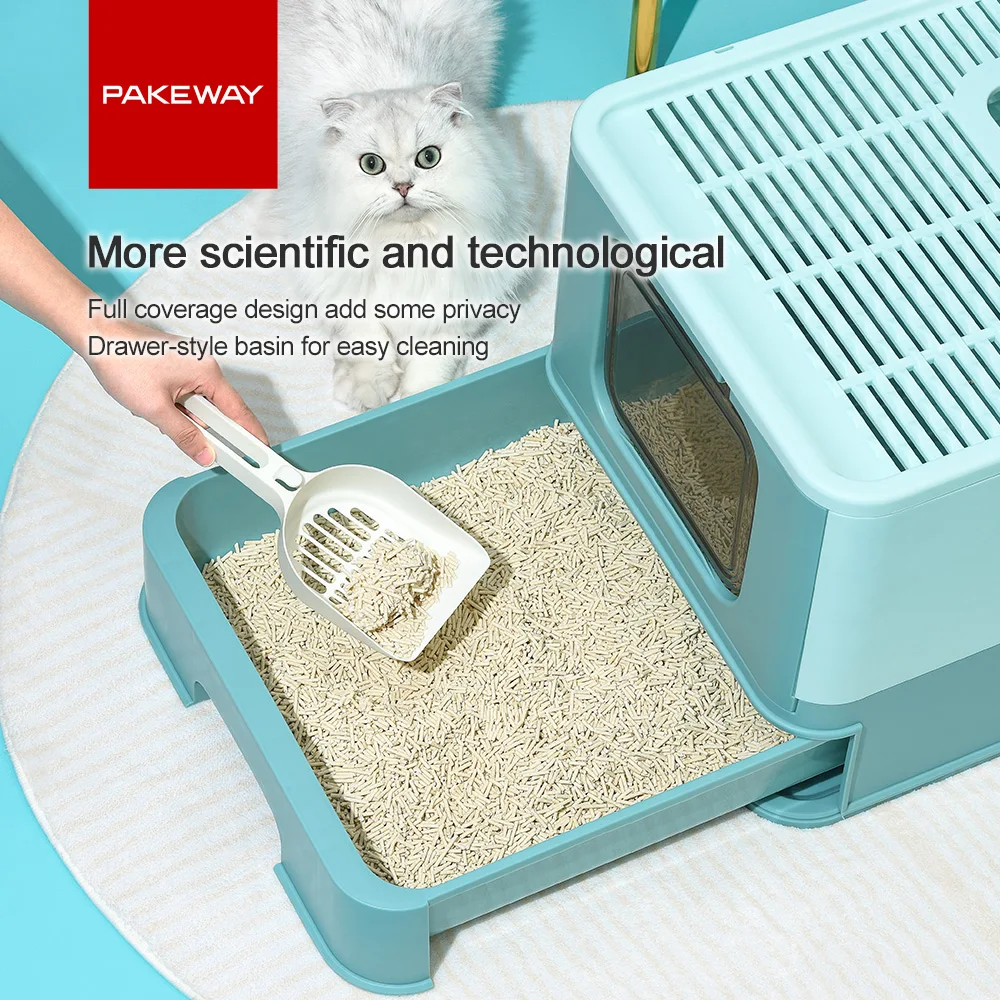 Folding Cat Litter Box Convenient Collapsible Design, Leak-Proof Feature, Ideal for Travel and Home Use