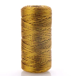 100m/Roll 1.5mm Gold & Silver Color Thread Cord Packing Rope Ornament String For DIY Wedding Party Christmas Gift Decor
