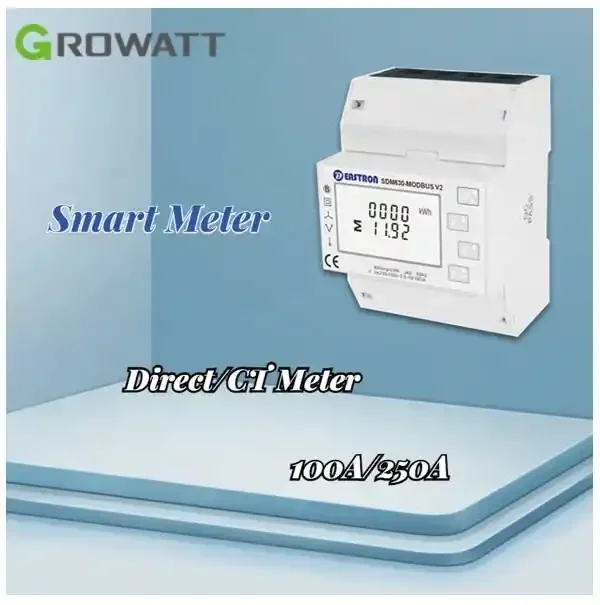 Three Phase Growatt Smart Electricity Meter digital LCD display household watt-hour kwh meter electric energy meter In Warehouse