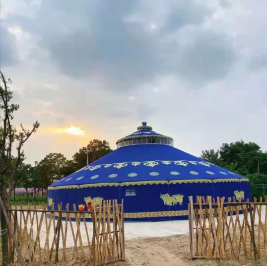 Haoting Steel Frame Hot insulation Round Tent Tent Camping Yurt Yurt family camping tent hotel  accommodation for sale