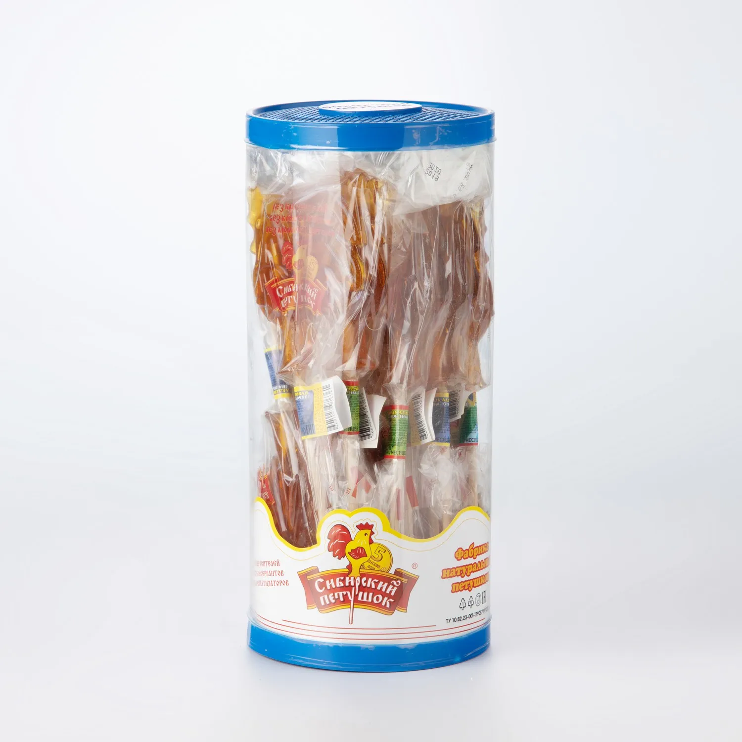 Леденец карамельный «Сибирский петушок» жесткие конфеты 50 гр., 16 шт. * 6 bl/туба (Петушок) Оптовая продажа конфет