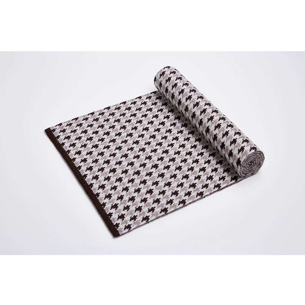 Custom Cashmere 100% Wool Luxury Scarf For Men Winter