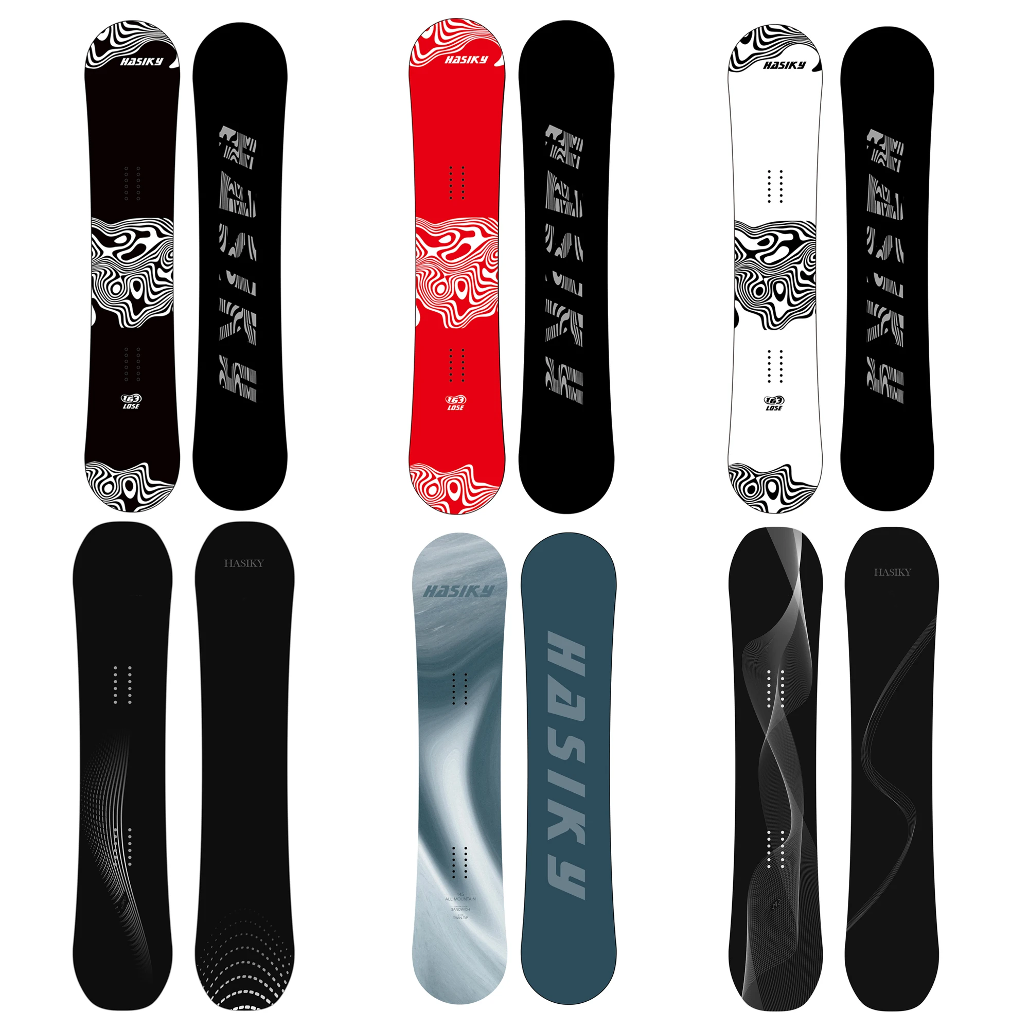 Customized Freeride Snowboards for Adults Wood Material for Winter Skiing Sport Style Direct from China Factory