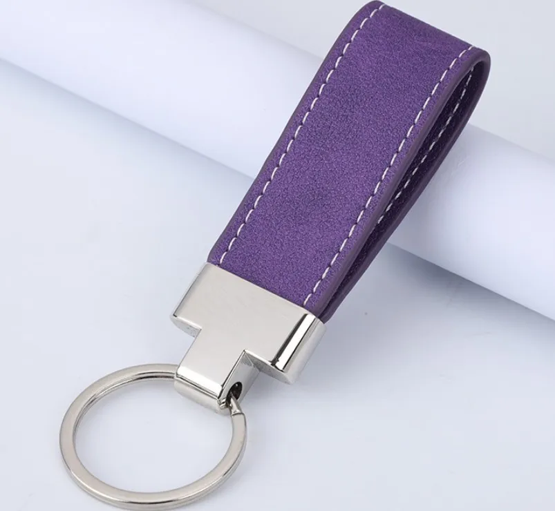 Personalized Car key tags gift Cheap PU leather keychain for advertising
