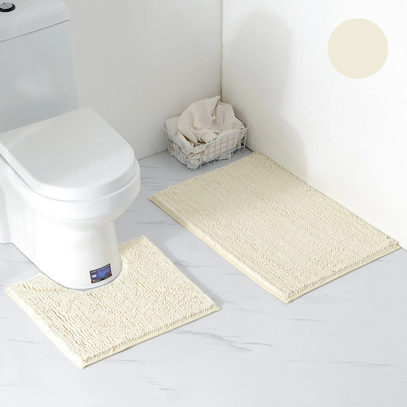 WXCCF fast dry bath mat set chenille non slip bathroom mat for shower room