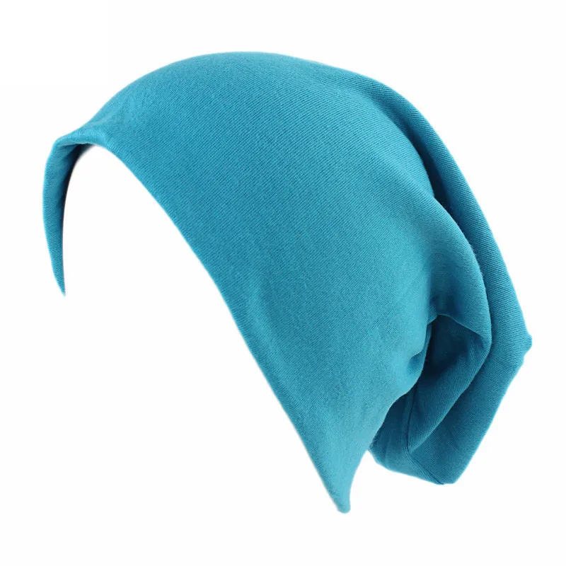 Factory Custom Solid Color Skull Beanies Head Cover Cap Cashmere Double Layer Fabric Caps Turban Bonnet Hat TTM-33