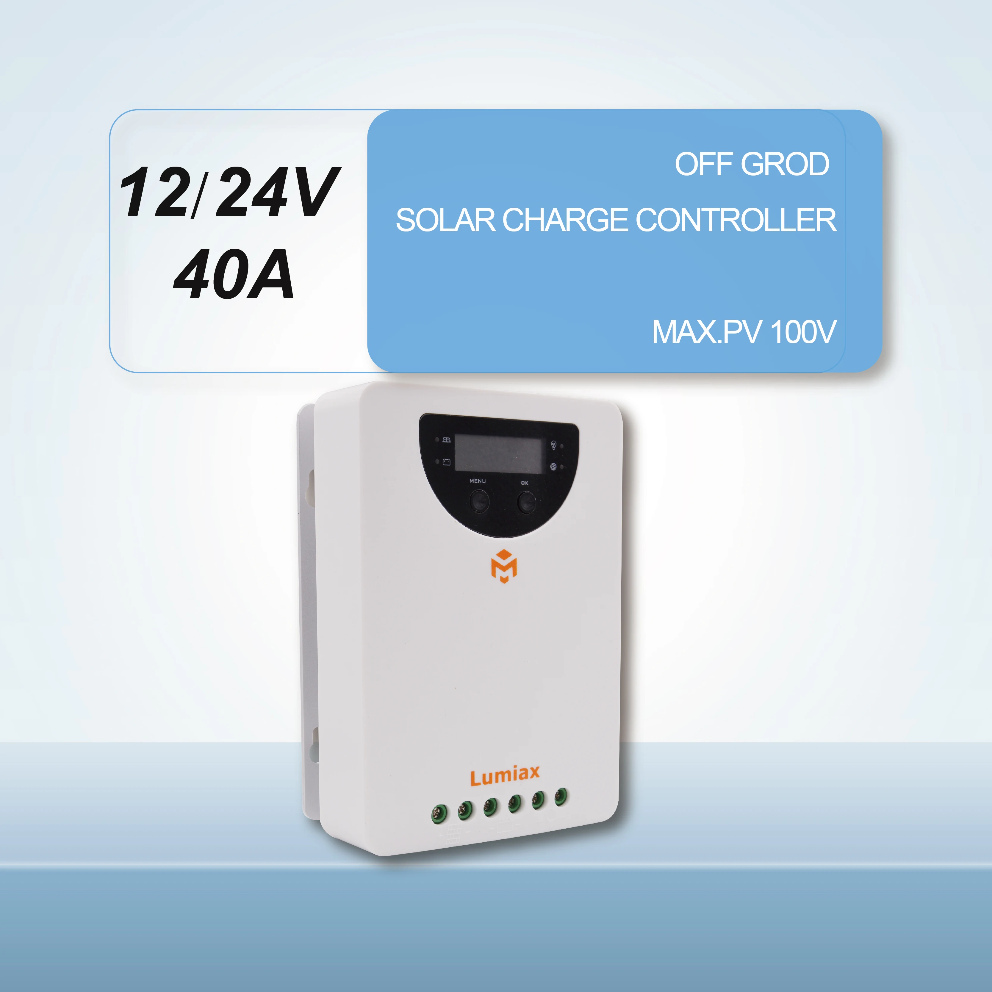 Солнечная 12 В 24 40A высокочастотный контроллер постоянного тока литиевая батарея зарядное устройство солнечная mppt bluetooth