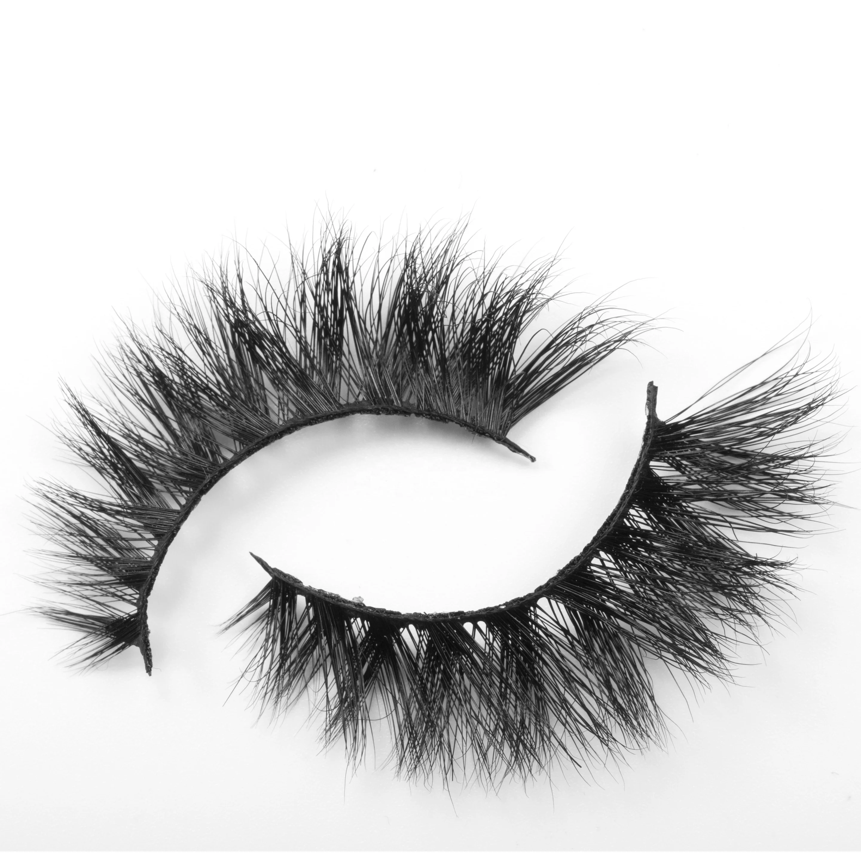 Natural Strip Real 3D Mink Eyelashes Banana Lashes 3D Fanscustom Lashes Packaging Bottom Mink Lashes Long Mink Eyelash