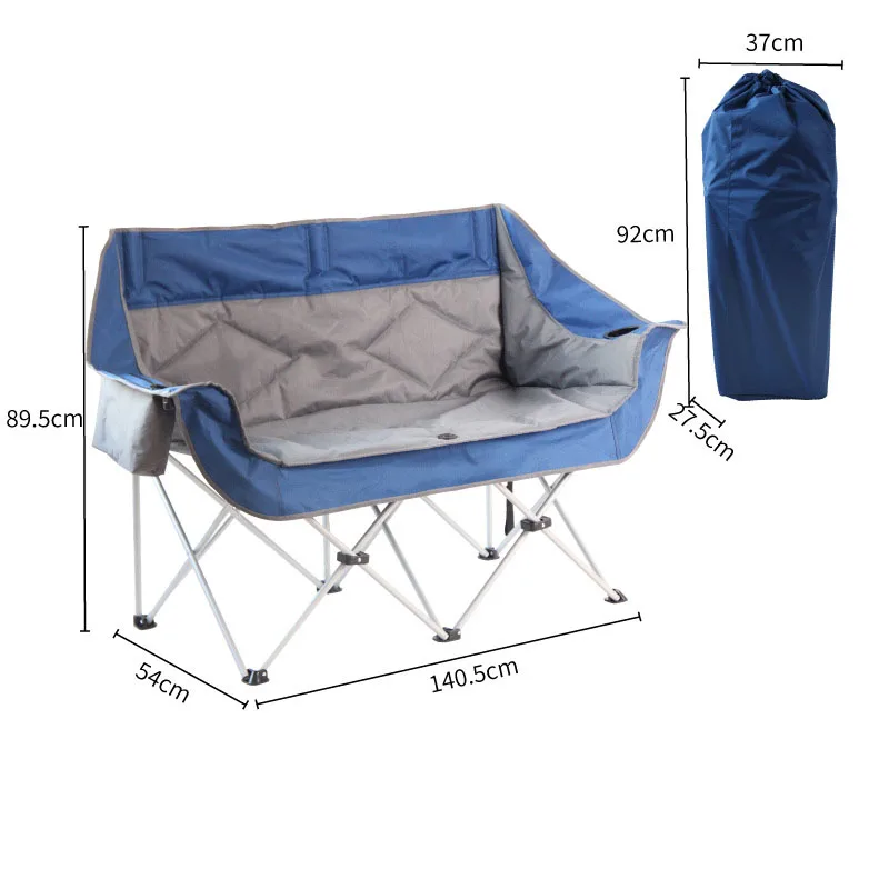 OEM camp beach lounge chair double leisure fishing chair filled cotton folding lawn oversized camping chair for adults