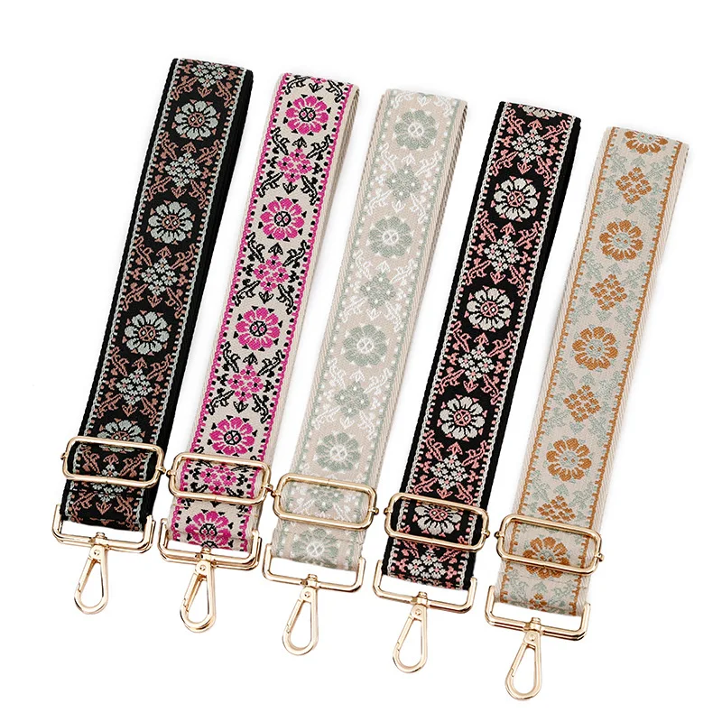 Embroidery Crossbody Bag Strap Bag and Purse Replaceable Shoulder Adjustable Strap Accessories