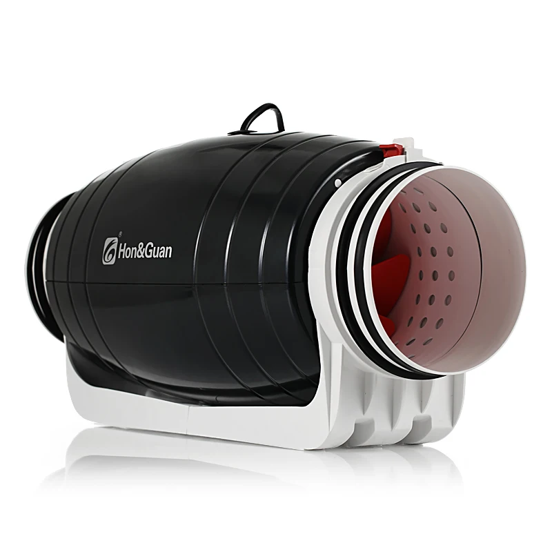 hon guan plastic 6 inch 500 cfm high speed lower noise bedroom exhaust fan