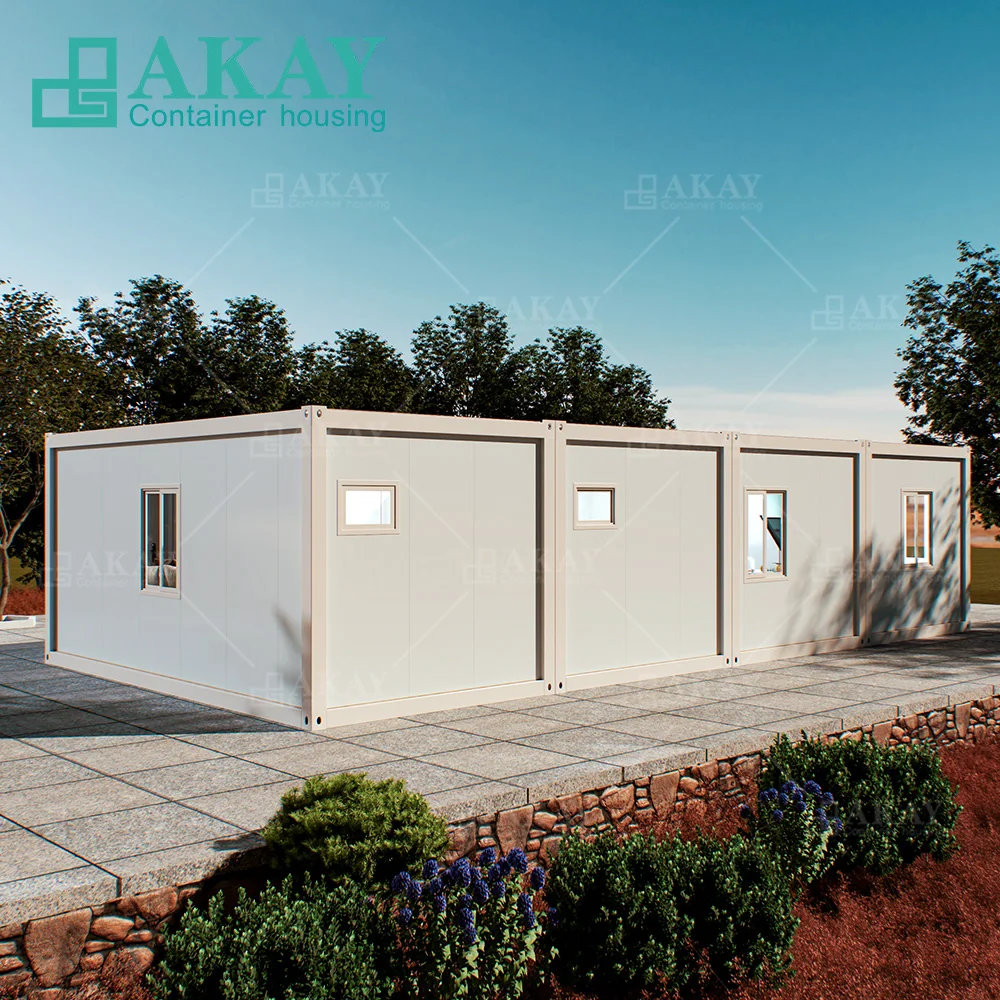 Customized Modular Prefabricated House Prefab Homes Four-Connect Apartment 2 Bedrooms 20Ft 40Ft Detachable Container House