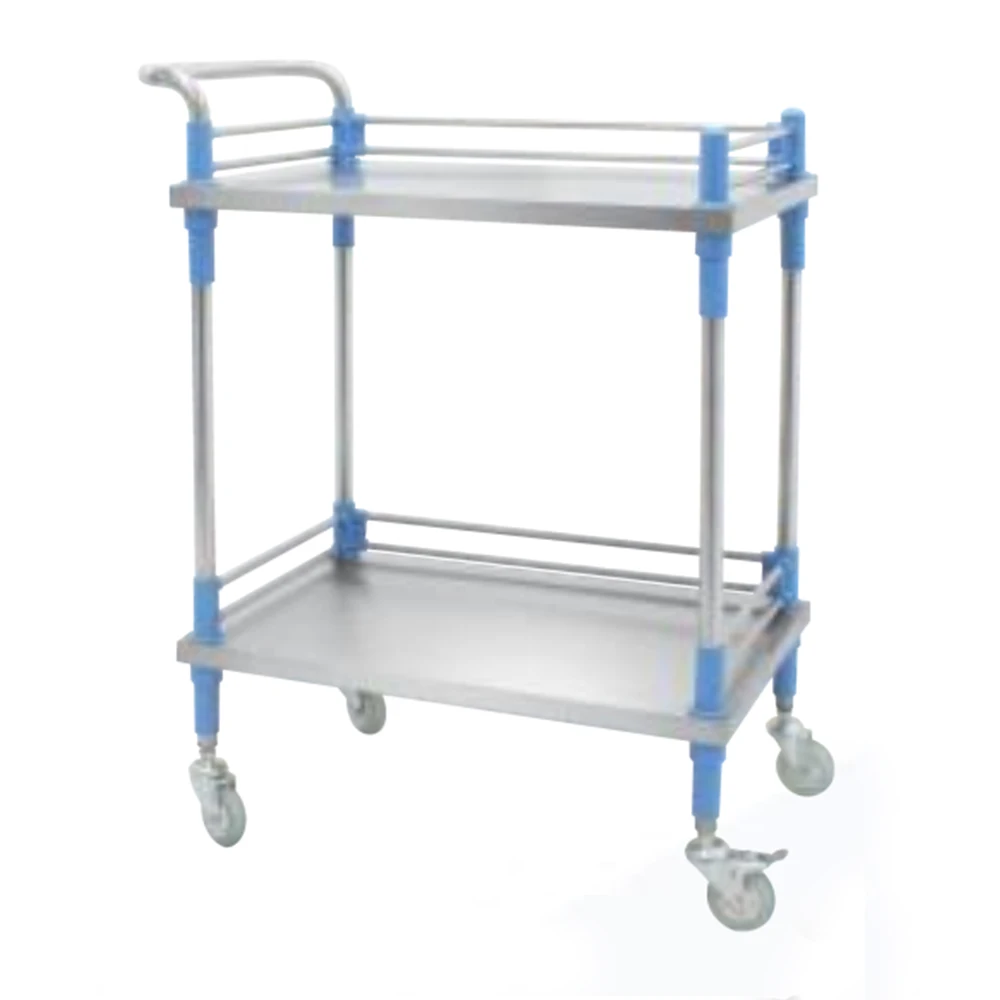 YFQ-T27 Hot selling Yongfa S.S Trolley 2-tier Medical Trolley