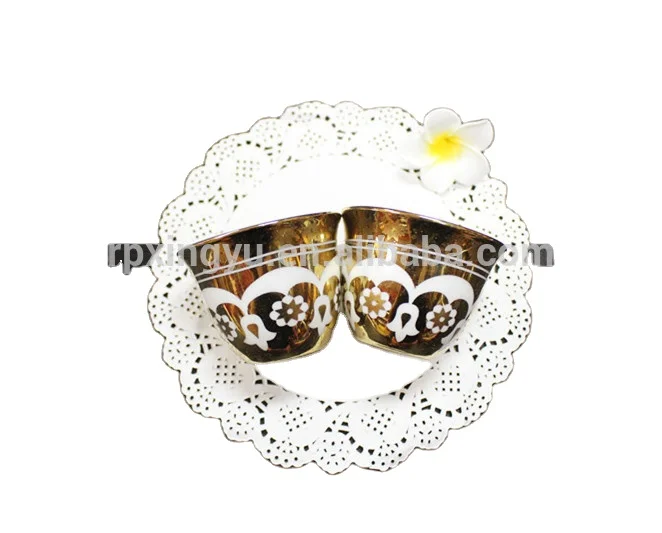 Cheap price porcelain gold plated tea cup, tea cup wholesale, ceramic tea cup