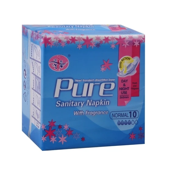 
Natural Soft Care Organic Cotton Menstrual Fc Bio Biodegradable Lady Pad Sanitary Napkin Women Wings Style Time 