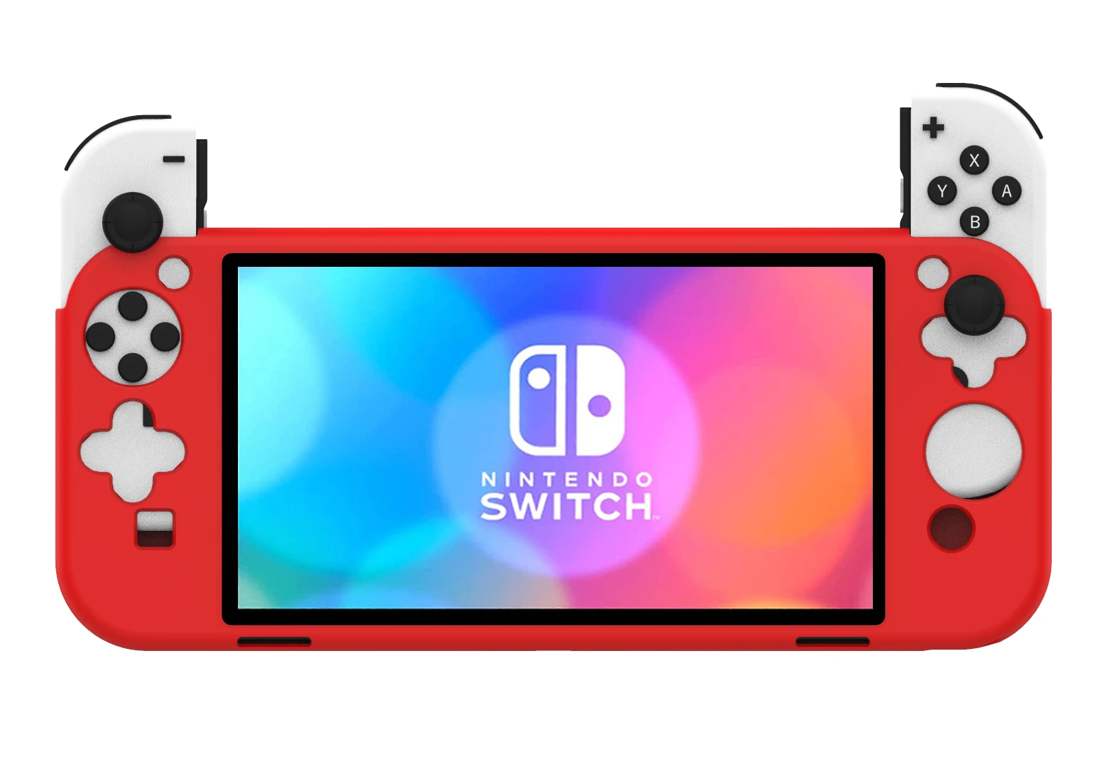 HOXC Switch OLED Protective Silicone Case, New Released Private Mould Silicone Shell Cover for Switch OLED Released on 2021