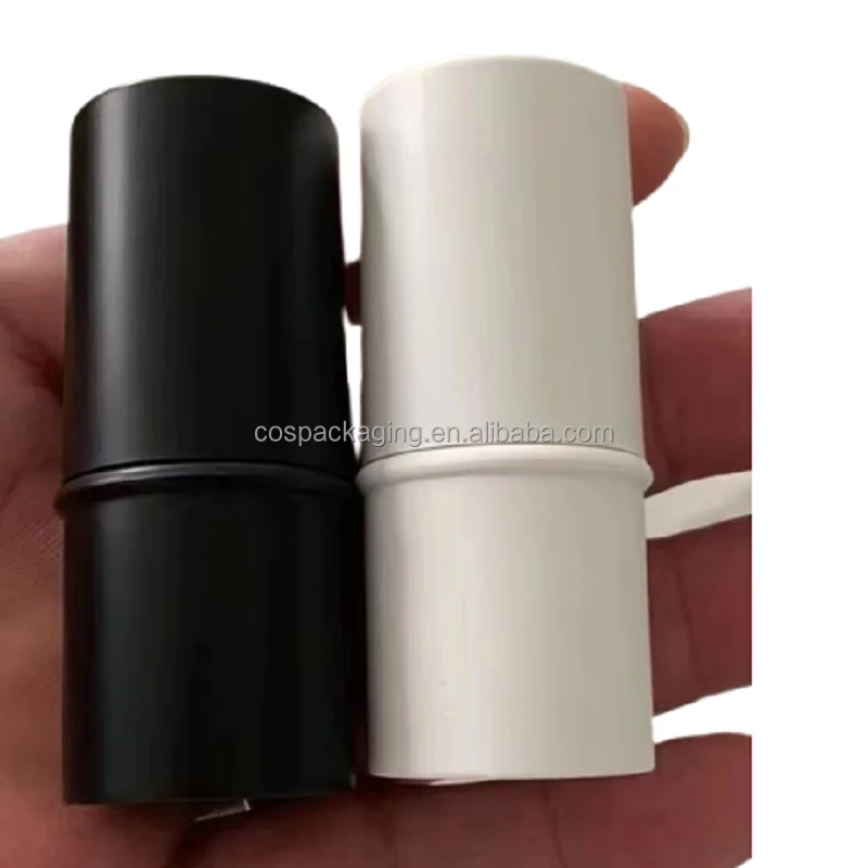 Lipstick Packaging Tube 6g Matte White Round Big Fat Makeup Contour Highlighter Blush Concealer Stick Empty Lip Balm Container